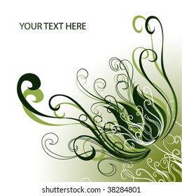 abstract floral card