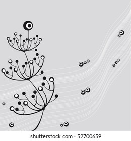 abstract floral card