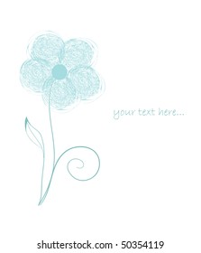 Abstract floral card with place for text. Vector.
