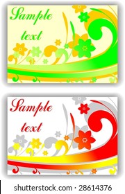 abstract floral card vector