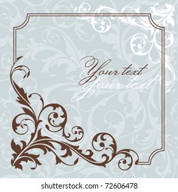 abstract floral card vector illustration