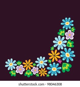 abstract floral card. vector illustration