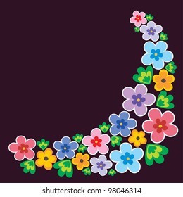 abstract floral card. vector illustration