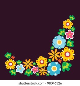 abstract floral card. vector illustration