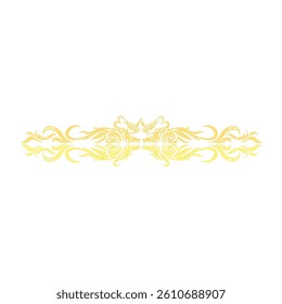 abstract floral carving decoration vector without background