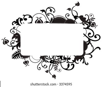 Abstract floral chaos, element for design, vector illustration