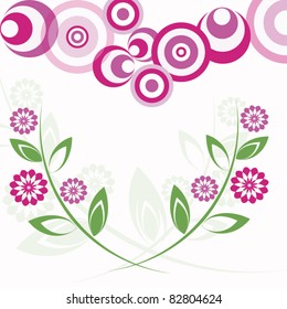 abstract floral  circle background