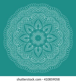 Abstract floral circular mandala.