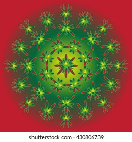 Abstract floral circular pattern