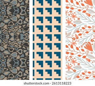 Abstract Floral Collage Seamless Pattern for Unique Prints