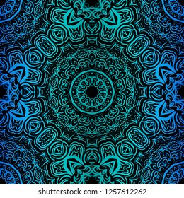Abstract Floral Color Pattern. Seamless Vector Illustration. For Fantastic Design, Wallpaper, Background, Print. Meon color.