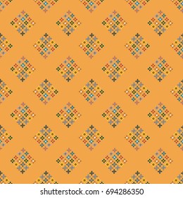 Abstract floral color seamless pattern.