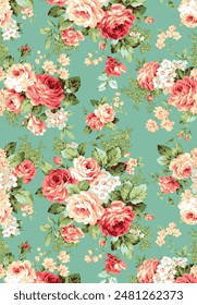 Abstract Floral color vector pattern design suitable for fashion and fabric needs
