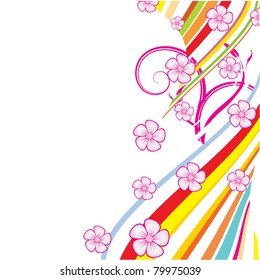 abstract floral colored background with space for your text