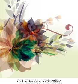 Abstract floral colorful background