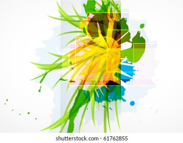 Abstract floral colorful background