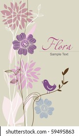 Resumen de fondo floral colorido. Vector.