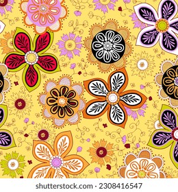 Abstract Floral colour vector pattern design suitable for fashion and fabric needs