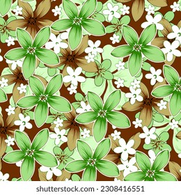 Abstract Floral colour vector pattern design suitable for fashion and fabric needs