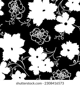 Abstract Floral colour vector pattern design suitable for fashion and fabric needs