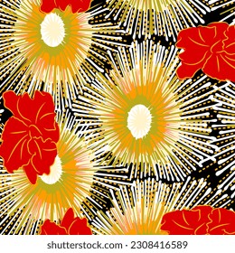 Resumen Diseño de patrones vectoriales de color floral adecuado para necesidades de moda y tejido