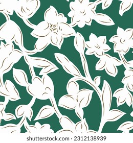 Abstract Floral colour vector pattern design suitable for fashion and fabric needs