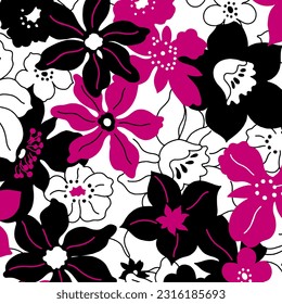 Abstract Floral colour vector pattern design suitable for fashion and fabric needs