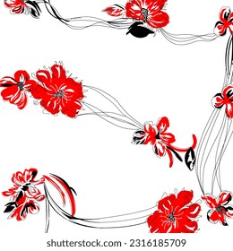 Abstract Floral colour vector pattern design suitable for fashion and fabric needs