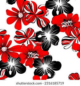 Abstract Floral colour vector pattern design suitable for fashion and fabric needs
