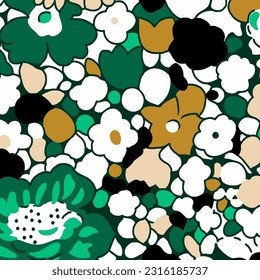 Abstract Floral colour vector pattern design suitable for fashion and fabric needs