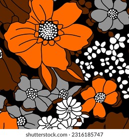 Abstract Floral colour vector pattern design suitable for fashion and fabric needs