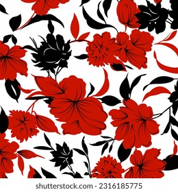 Abstract Floral colour vector pattern design suitable for fashion and fabric needs