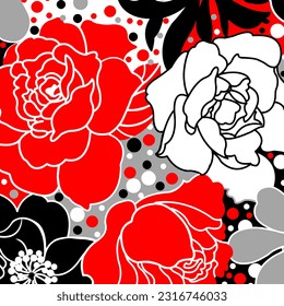 Abstract Floral colour vector pattern design suitable for fashion and fabric needs