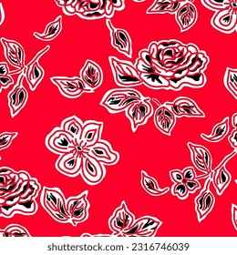 Abstract Floral colour vector pattern design suitable for fashion and fabric needs