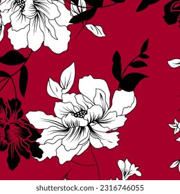 Abstract Floral colour vector pattern design suitable for fashion and fabric needs