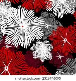 Abstract Floral colour vector pattern design suitable for fashion and fabric needs