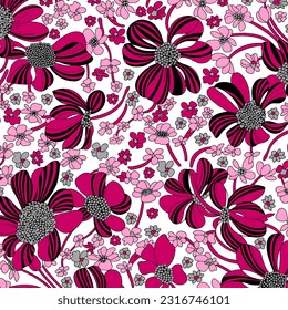 Abstract Floral colour vector pattern design suitable for fashion and fabric needs