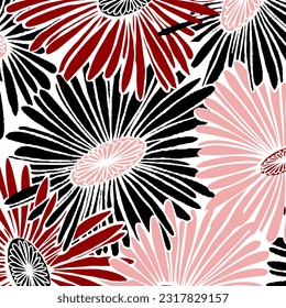 Abstract Floral colour vector pattern design suitable for fashion and fabric needs