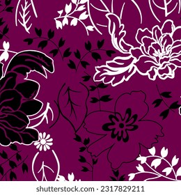 Abstract Floral colour vector pattern design suitable for fashion and fabric needs
