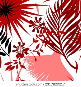 Abstract Floral colour vector pattern design suitable for fashion and fabric needs