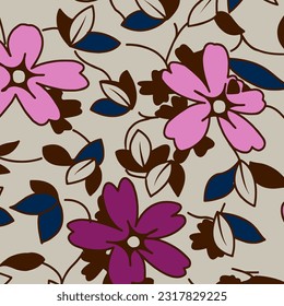 Abstract Floral colour vector pattern design suitable for fashion and fabric needs