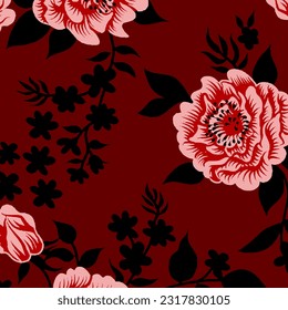 Abstract Floral colour vector pattern design suitable for fashion and fabric needs