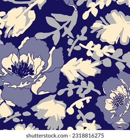 Abstract Floral colour vector pattern design suitable for fashion and fabric needs