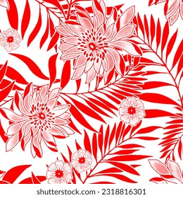 Abstract Floral colour vector pattern design suitable for fashion and fabric needs