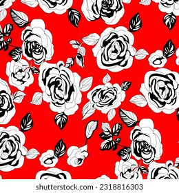 Abstract Floral colour vector pattern design suitable for fashion and fabric needs
