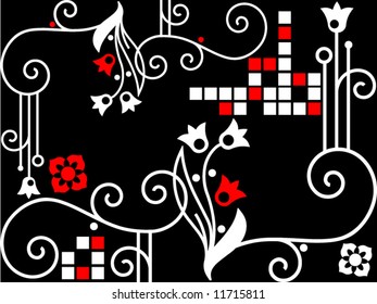abstract floral composition