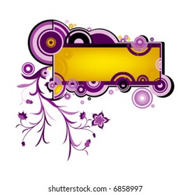 abstrakte Blumenzusammensetzung, Design mit Kreise und Blumen