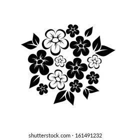 abstract floral composition like bridal bouquet vector for design