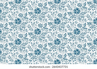 abstract floral composition in one line sketch with detailed botanical repeats for modern fabric textile and decor usage

