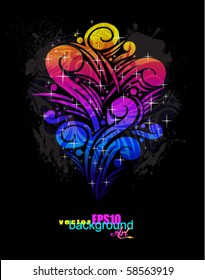 Abstract Floral Concept Design for fantasy Flyers